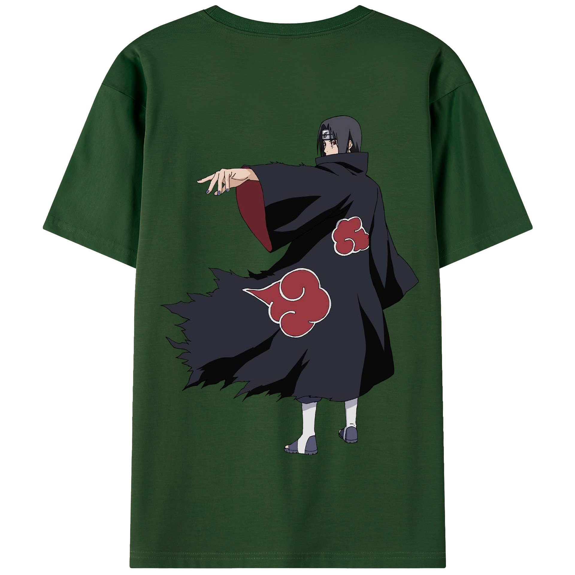 （画像用） NARUTO -ナルト- うちは イタチ Uchiha Itachi 綿100％半袖Tシャツ（背面プリント）